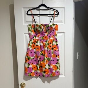Moda International Floral Poppy Bustier Corset dress size 10
